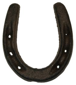 Cast Iron Rust Color Horse Shoe Set of 6