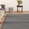 Washable Rug Soft Shaggy Anthracite 63"x90.6" Anti Slip