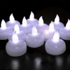 12 Pack LED Floating Candles, Waterproof Flameless Tea Lights Cool White Light - Battery Operated Candles Decoration for Wedding, Thanksgiving, Christ