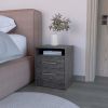 Nightstand Cartiz, Bedroom, Smokey Oak