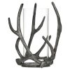 Mainstays Rustic Antler Hurricane Candle Holder, Black