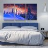 3 Panels Framed Winter Forest Canvas Wall Art Decor,3 Pieces Mordern Canvas Decoration Painting for Office,Dining room,Living room, Bedroom Decor-Read