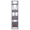 Isa 4-Tier Shelf; Graphite & Walnut