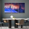 3 Panels Framed Winter Forest Canvas Wall Art Decor,3 Pieces Mordern Canvas Decoration Painting for Office,Dining room,Living room, Bedroom Decor-Read