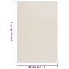 Shaggy Rug Cream White 8'x11' Polyester