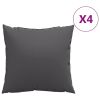 Throw Pillows 4 pcs Anthracite 19.7"x19.7" Fabric