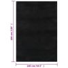 Shaggy Rug Black 8'x10' Polyester