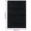 Washable Rug Soft Shaggy Black 63"x90.6" Anti Slip