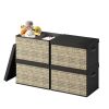 4 pieces with handle fabric storage box, foldable cube storage box, shelf storage basket, storage box for finishing the wardrobe box