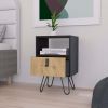 Nightstand B Magness, Living Room, Black / Macadamia