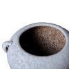 Artisan Ceramic Grey Stone Vase 10"D x 7"H - Country Charm for Your Home