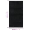 Shaggy Rug Black 4'x6' Polyester