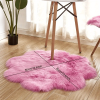 1pc, Soft and Plush Flower Shaped Fur Rug - Faux Sheepskin Area Rug for Bedroom, Sofa, and Nursery - Machine Washable and Perfect for Living Room and