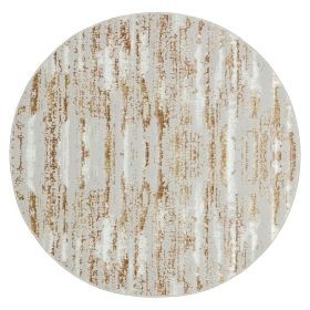 Milano Collection Shimmer Skin Woven Round Area Rug (Color: as Pic)