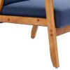 Leisure Chair with Solid Wood Armrest and Feet, Mid-Century Modern Accent chair, for Living Room Bedroom Studio chair