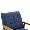 Leisure Chair with Solid Wood Armrest and Feet, Mid-Century Modern Accent chair, for Living Room Bedroom Studio chair