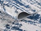 Milano Washable Nautical Navy Blue Woven Area Rug